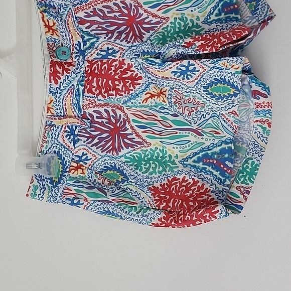 Lilly Pulitzer Callahan Shorts Multi Let Minnow Coral Blue Size 0 - Picture 5 of 15